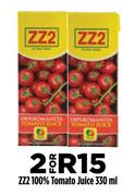 ZZ2 100% Tomato Juice-2 x 330ml