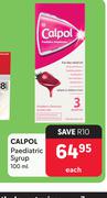Calpol Paediatric Syrup-100ml Each