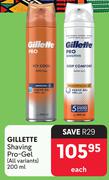 Gillette Shaving Pro Gel All Variants-200ml Each