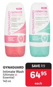 Gyna Guard Intimate Wash Ultimate Or Essential-140ml Each