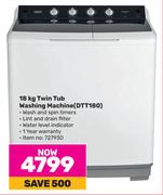 Defy 18Kg Twin Tub Washing Machine DTT180
