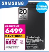 Samsung 13Kg Top Loader Washing Machine WA13CG5745BVFA