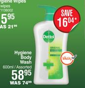 Dettol Hygiene Body Wash Assorted-600ml
