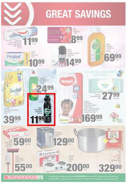 SUPERSPAR COUNTRY EASTERN CAPE : Our Best For less (22 June - 4 July 2021) Valid in Butterworth, Daku, Ndu, New Brighton, Stanford Square, Tams, Zonke, page 7