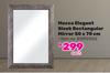 Mocca Elegant Sleek Rectangular Mirror-50 x 70cm Each