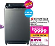 Bennett Read 20Kg Top Loader Washing Machine Extreme Clean XL JCW121