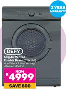 Defy 5Kg Air Vented Tumble Dryer DTD230