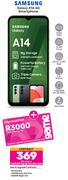 Samsung Galaxy A14 4G Smartphone-On 1.2GB Red Top Up Core More Data