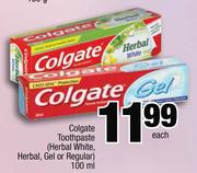 Colgate Toothpaste (Herbal White, Herbal, Gel Or Regular)-100ml Each