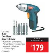 Special Ryobi 4.8V Cordless Screwdriver CS 1480 6 Piece Accessory