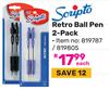 Scripto Retro Ball Pen (2 Pack) 819787/819805-Each