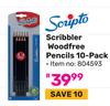 Scripto Woodfree Pencils (10-Pack) 804593
