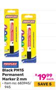 Penflex Black Permanent Marker 2mm 683945/945-Each