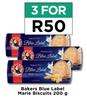 Bakers Blue Label Marie Biscuits-For 3 x 200g