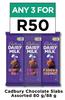Cadbury Chocolate Slabs Assorted-For Any 3 x 80g/88g