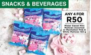 Mister Sweet Mini Mallows Assorted Or Manhattan Pink & White Mallows-For 4 x 150g
