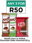 Nestle Aero Or Kitkat Chocolate Slabs Assorted-For Any 3 x 85g