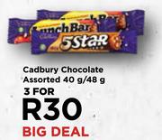 Cadbury Chocolate Assorted-For 3 x 40g/48g