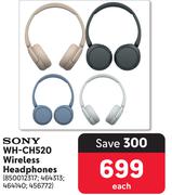 Sony WH-CH520 Wireless Headphones-Each