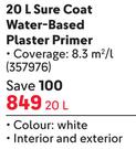 Plascon 20L Sure Coat Water Based Plaster Primer