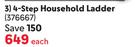 Home Quip 4 Step Household Ladder