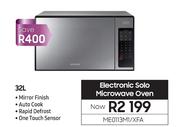 Samsung 32L Electronic Solo Microwave Oven ME0113M1/XFA