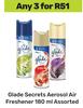 Glade Secrets Aerosol Air Freshener Assorted-For Any 3 x 180ml