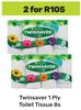 Twinsaver 1Ply Toilet Tissue-For 2 x 8s 