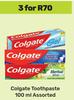 Colgate Toothpaste Assorted-For 3 x 100ml