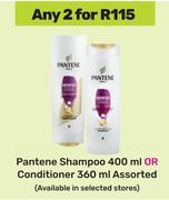 Pantene Shampoo 400ml Or Conditioner 360ml Assorted-For Any 2