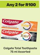Colgate Total Toothpaste Assorted-For Any 2 x 75ml