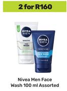 Nivea Men Face Wash Assorted-For 2 x 100ml
