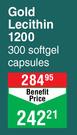 Gold Lecithin 1200-300 Softgel Capsules 