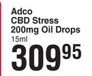 Adco CBD Stress 200mg Oil Drops-15ml