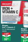 Biogen Iron + Vitamin C-3 x 10 Effervescent Tablets