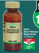 Gold Slow Release Magnesium-100 Tablets