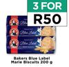 Bakers Blue Label Marie Biscuits-For 3 x 200g