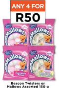 Beacon Twisters Or Mallows Assorted-For Any 4 x 150g