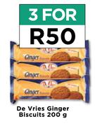 De Vries Ginger Biscuits-For 3 x 200g