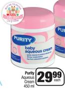 Purity Aqueous Cream 450ml- Each