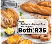 1 x San Francisco Sourdough Bread, 1 x Rustic Baguette-For Both