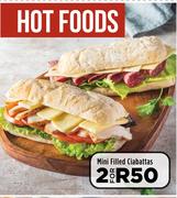 Mini Filled Ciabattas-For 2 