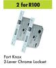 Fort Knox 2 Lever Chrome Lockset-For 2
