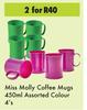Miss Molly Coffee Mugs 450ml Assorted Colour-For 2 x 4's