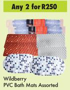 Wildberry PVC Bath Mats Assorted-For 2