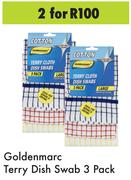Goldenmarc Terry Dish Swab 3 Pack-For 2
