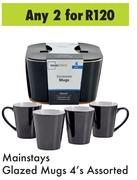 Mainstays Glazed Mugs Assorted-For 2 x 4's