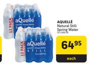 Aquelle Natural Still Spring Water-12 x 500ml Each