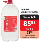 Thirsti Still Spring Water-4 x 5Ltr