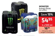 Monster Energy Drink (All Variants)-4 x 500ml